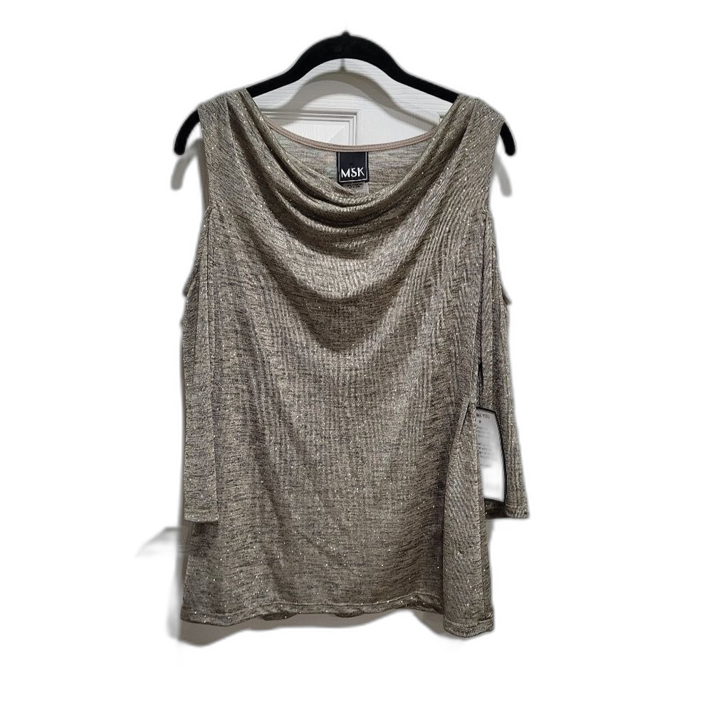 NEW Shimmery Gold Open Shoulder Top by MSK - Med